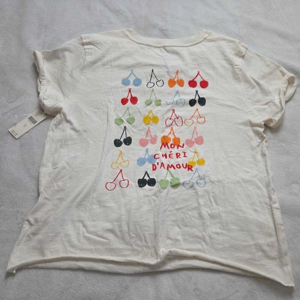New S Anthropologie Maeve The Caitlin boxy tee: Jordan Nickson edition Mon Cheri - Picture 7 of 11